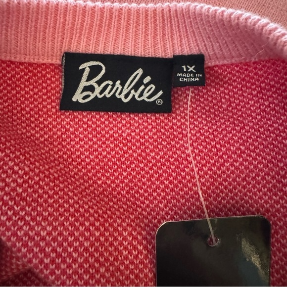 Barbie Pink Graphic Crew Neck Sweater 1X NWT - Picture 8 of 14